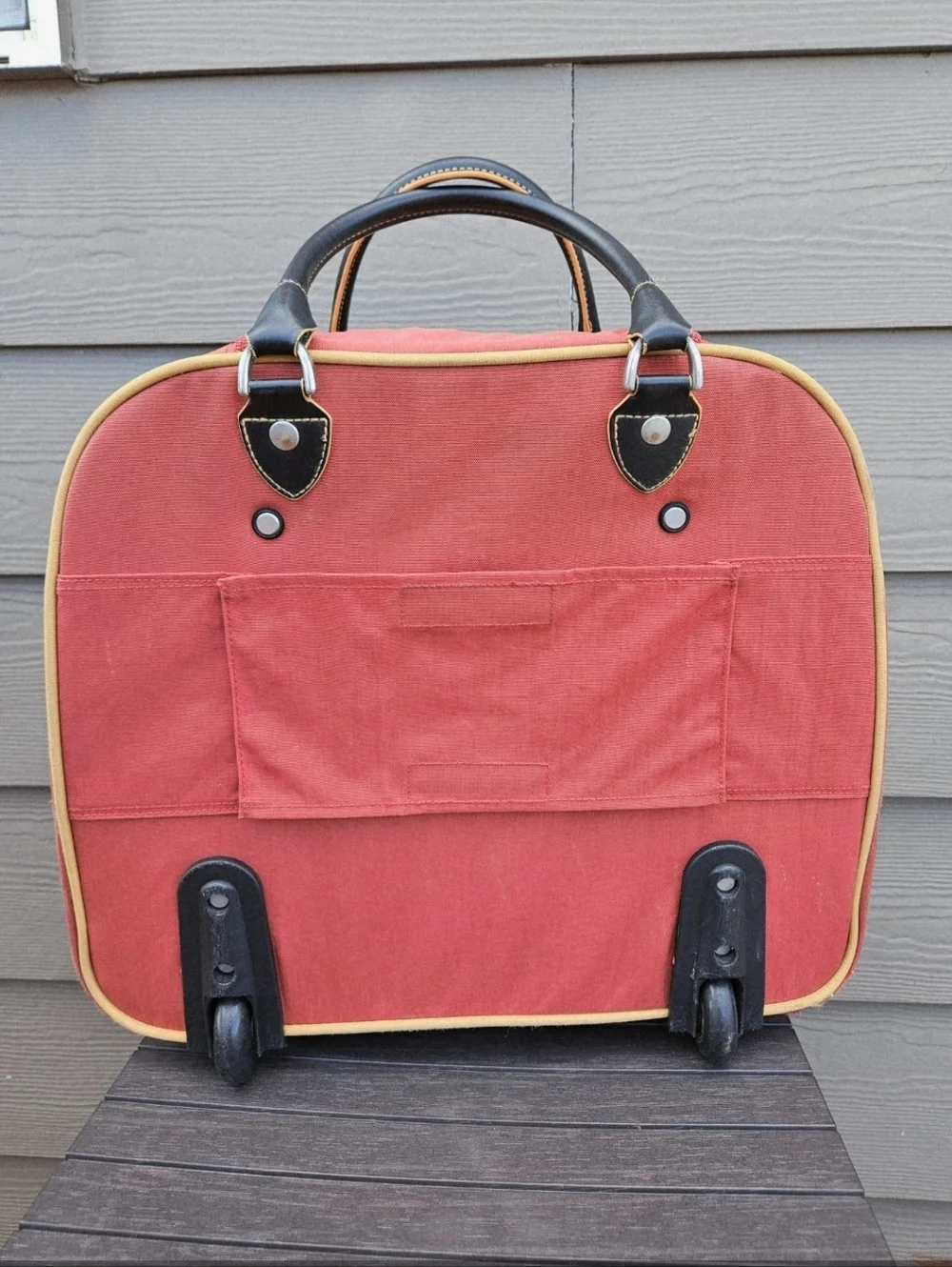 BAGGALLINI TRAVEL BAG LUGGAGE ROLLING CARRY ON Suitcase Weekender Orange Rust